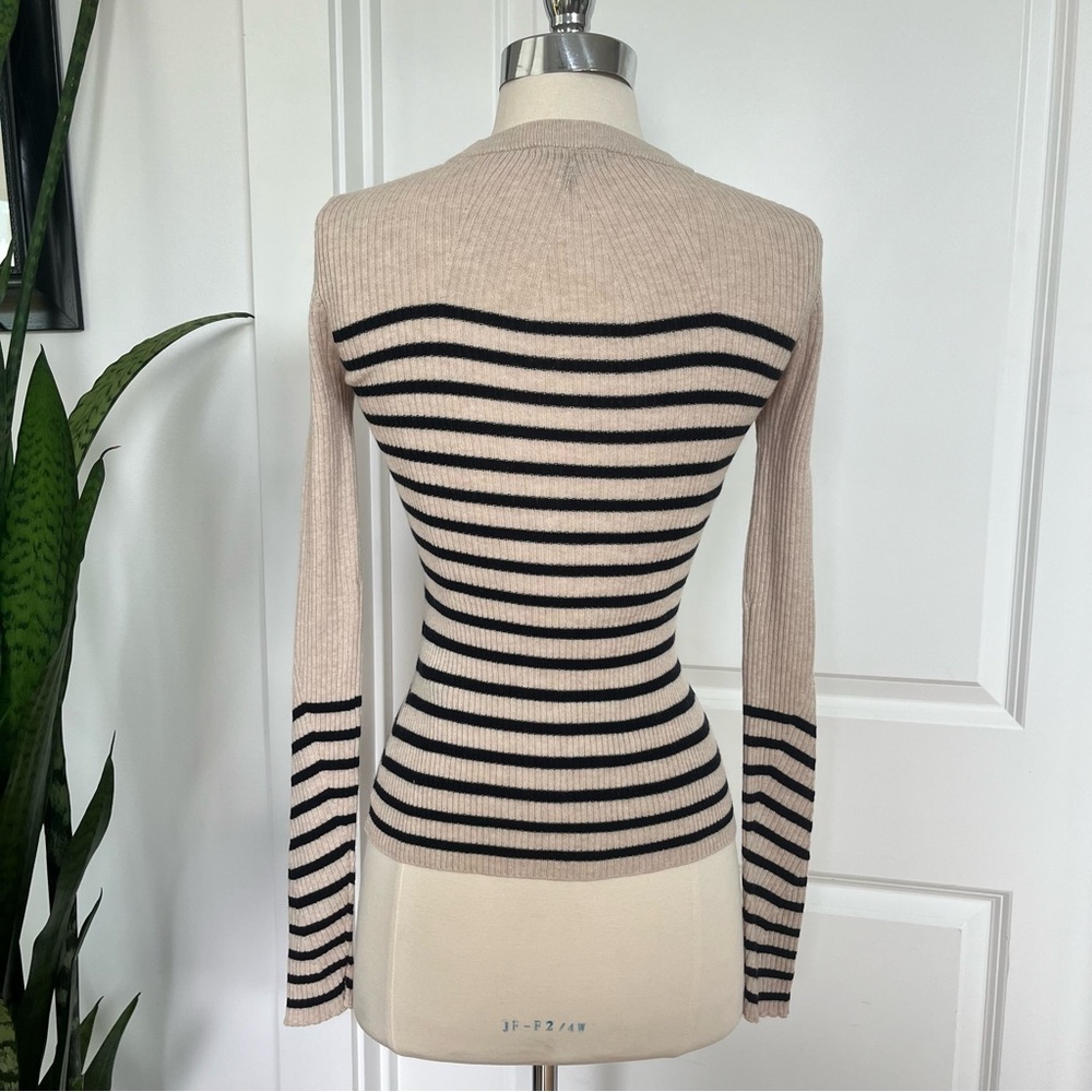Rag & Bone Cashmere Striped Ribbed Sweater - Picture 5 of 8